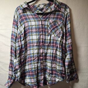 Torrid Multicolor Plaid Button Down Shirt